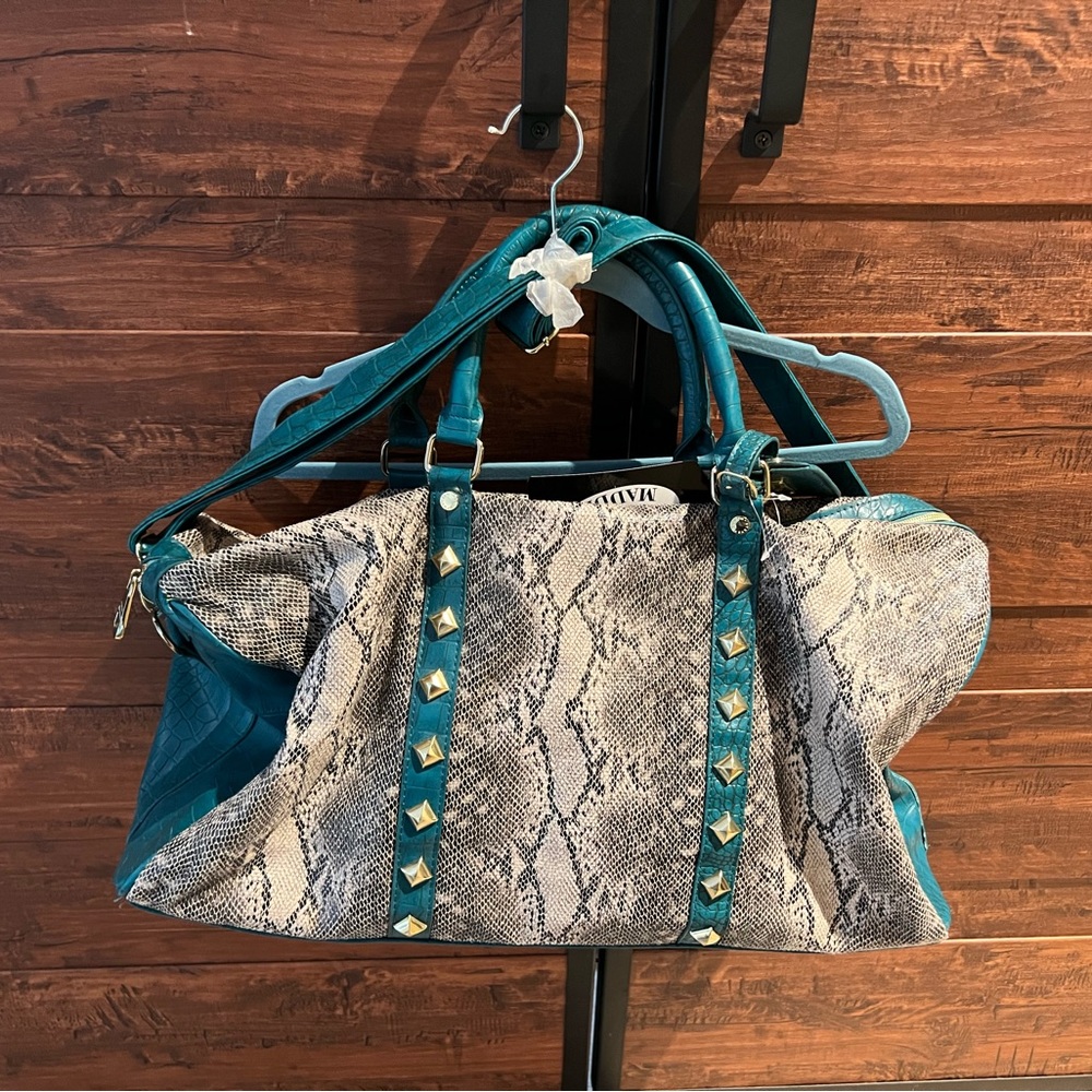 Steve Madden Snakeskin Weekender Bag new with tags
